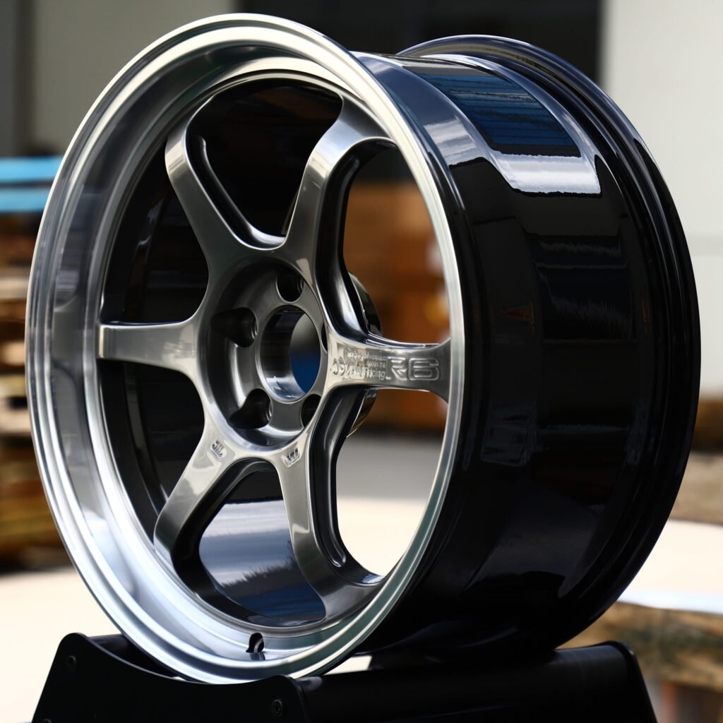 Volkswagen Golf wheels – Gunmetal 6-Spoke Polished Lip (Advan-Style), view 11