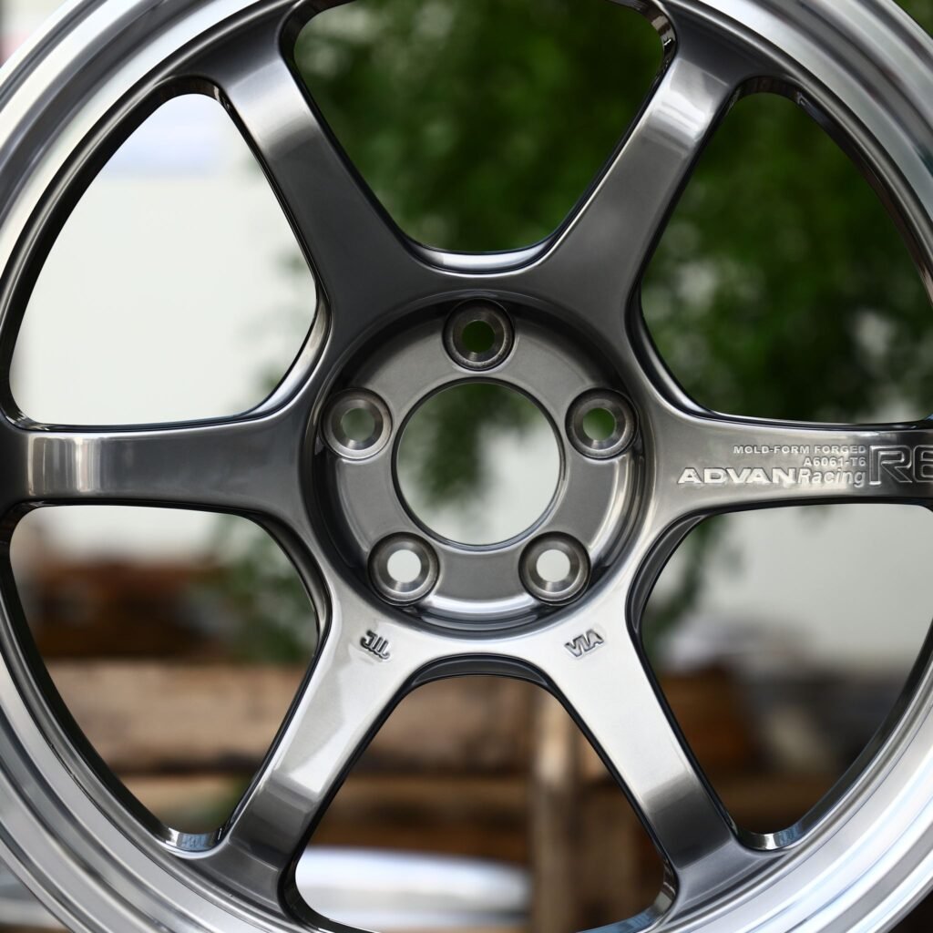 Volkswagen Golf wheels – Gunmetal 6-Spoke Polished Lip (Advan-Style), view 12