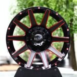 Alsas-Style Black Red Milled 10-Spoke Off-Road Forged Wheels – Toyota 4Runner / Tacoma Fitment (6-Lug)