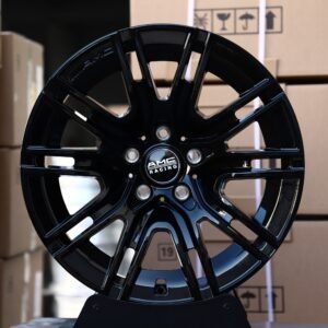 AMC Racing-Style Gloss Black Split-Spoke Mesh Forged Wheels – McLaren 720S / Lamborghini Huracan Fitment (5-Lug)