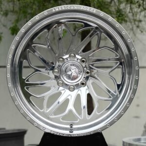American Force-Style Polished Mesh Deep Dish Off-Road Forged Wheels – Ford F-250 Super Duty / Chevrolet Silverado HD Fitment (8-Lug)