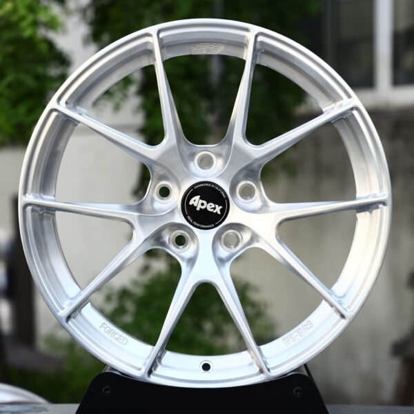 APEX-Style Brushed Silver 10-Spoke Concave Forged Wheels – Nissan 370Z / GT-R Fitment (5-Lug) Concave forged wheel