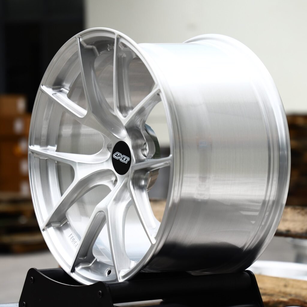 BMW M3 F80 wheels – Brushed Silver 10-Spoke (APEX-Style), alternate view