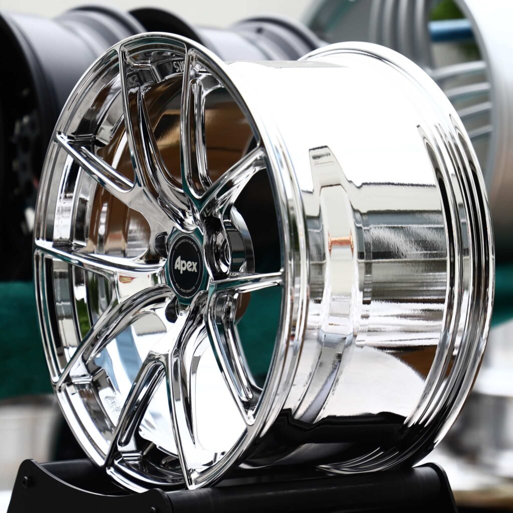 5x114.3 wheels – Chrome 5 Y-Spoke (APEX-Style), side view
