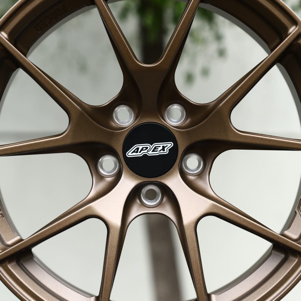 5x112 wheels – Matte Bronze 10-Spoke Concave (APEX-Style), side view