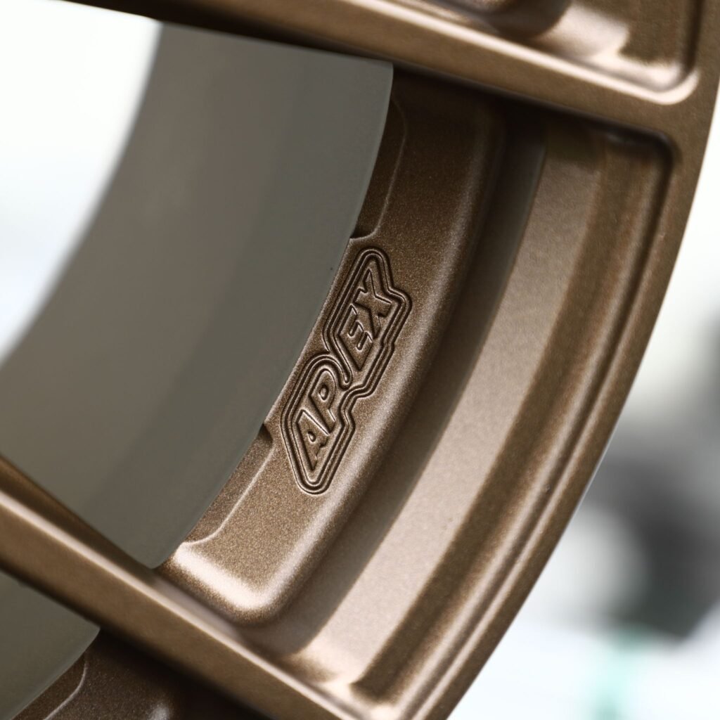 Toyota GR Supra wheels – Matte Bronze 10-Spoke Concave (APEX-Style), lip and barrel detail