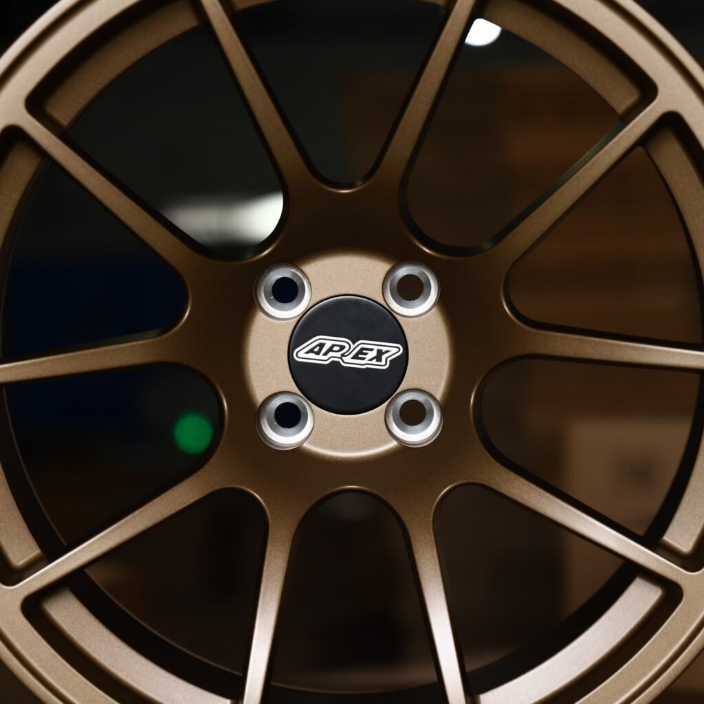 Mini Cooper R53 wheels – Matte Bronze 8 Y-Spoke Mesh (APEX-Style), lip and barrel detail