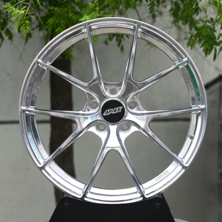 Porsche 911 wheels – Polished 10-Spoke (APEX-Style), front view