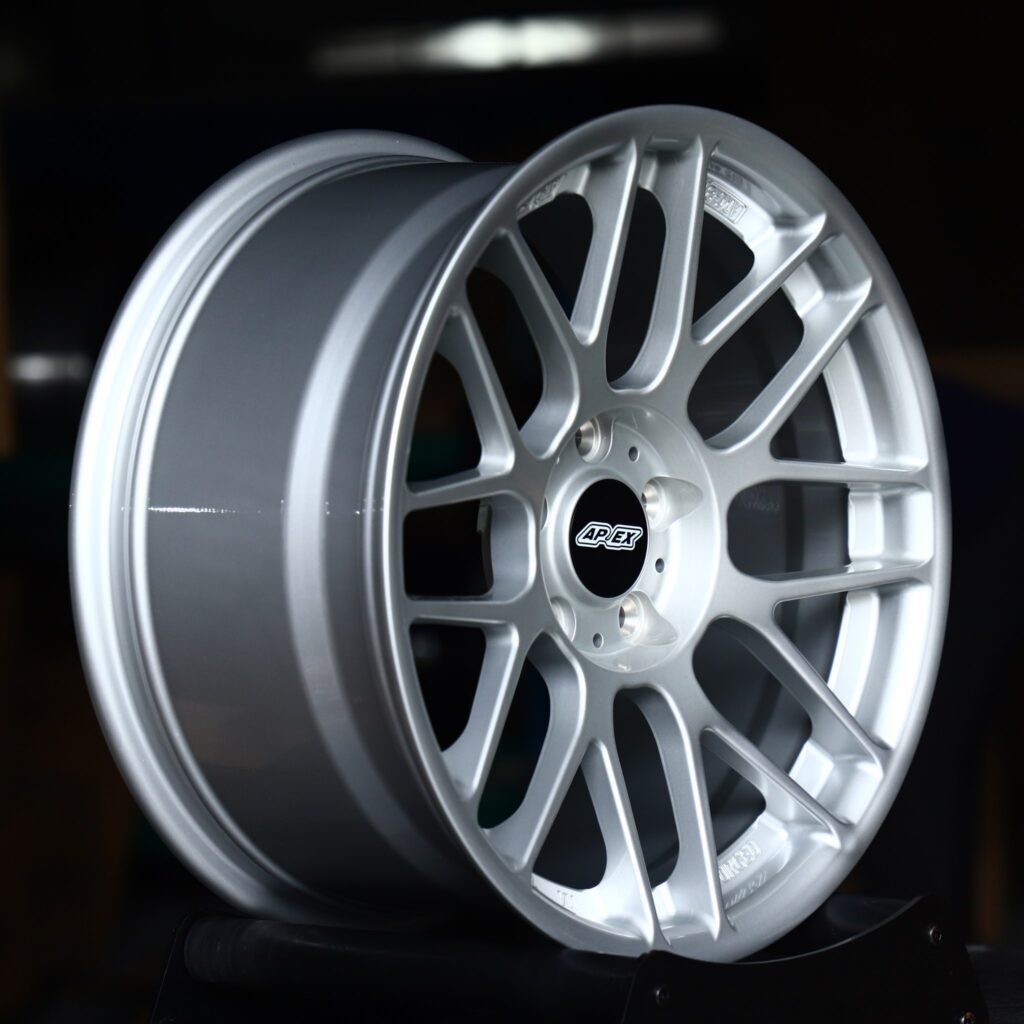5x112 wheels – Silver Mesh (APEX-Style), side view
