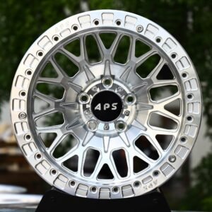 APS-Style Polished Mesh Bolted Ring Beadlock Off-Road Forged Wheels – Jeep Wrangler / Land Rover Defender Fitment (5-Lug)