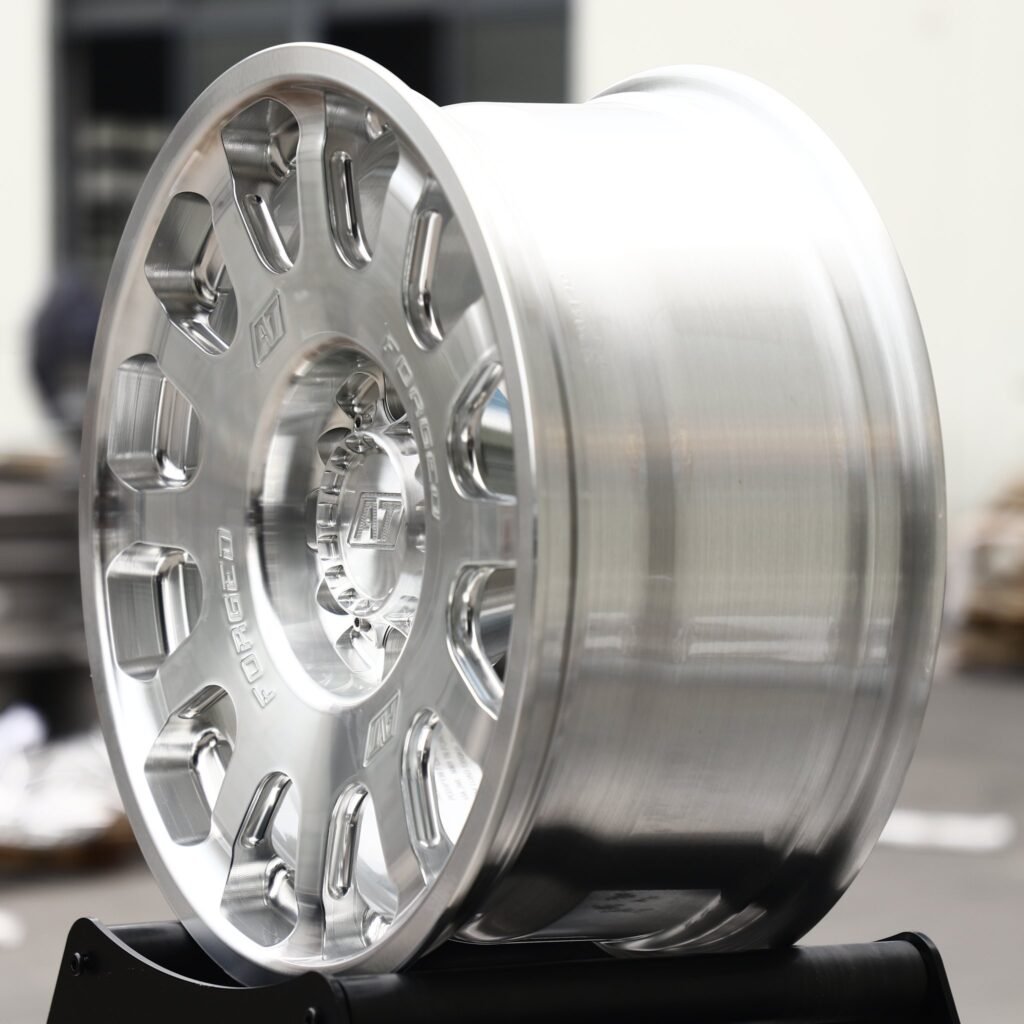 6x139.7 wheels – Brushed Silver 12-Spoke (AT-Style), side view
