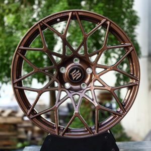 Audi A4 / BMW 3 Series Forged Wheels – Bronze Chrome Y-Spoke Mesh (5-Lug)