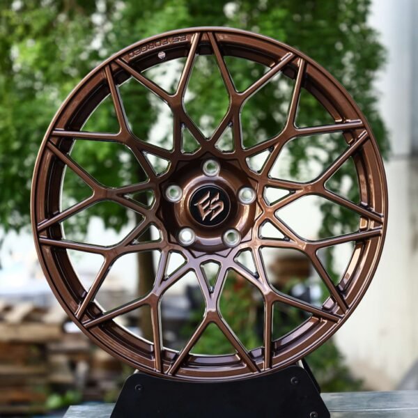 Audi A4 wheels – Bronze Chrome Y-Spoke Mesh, front view