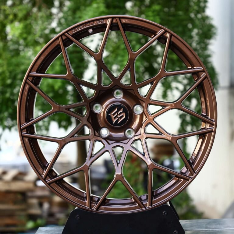 Audi A4 wheels – Bronze Chrome Y-Spoke Mesh, front view