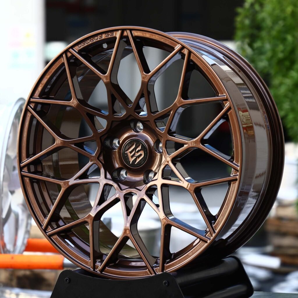 BMW 3 Series wheels – Bronze Chrome Y-Spoke Mesh, angled view
