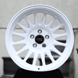 Audi OEM-Style Gloss White 15-Spoke Deep Lip Forged Wheels – Audi A6 / A7 Fitment (5-Lug)