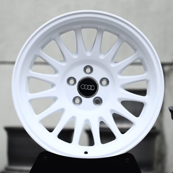 Audi OEM-Style Gloss White 15-Spoke Deep Lip Forged Wheels – Audi A6 / A7 Fitment (5-Lug) Deep Dish forged wheel