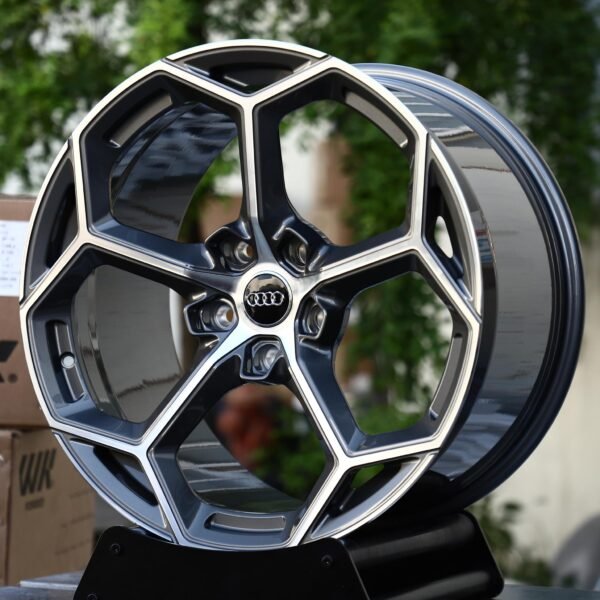 Audi OEM-Style Gunmetal Machined 5 Y-Spoke Forged Wheels – Audi RS5 / A6 Fitment (5-Lug) Replica forged wheel