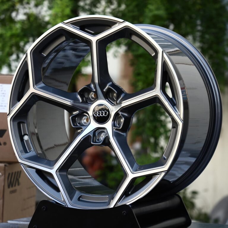 Audi RS5 wheels – Gunmetal Machined 5 Y-Spoke (Audi OEM-Style), front view