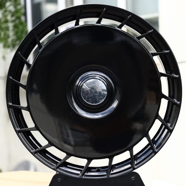 Audi S4 wheels – Gloss Black Turbine Disc, front view