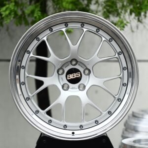 BBS-Style 2-Piece Silver Mesh Polished Lip Forged Wheels – Lexus IS / ES Fitment (5-Lug)