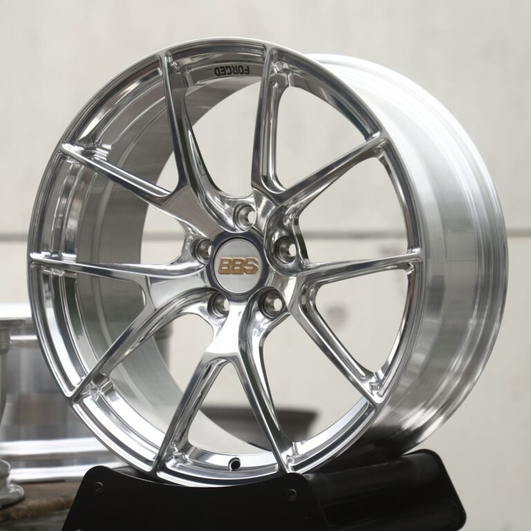 BMW M3 wheels – Polished 5 Split Y-Spoke (BBS-Style), front view