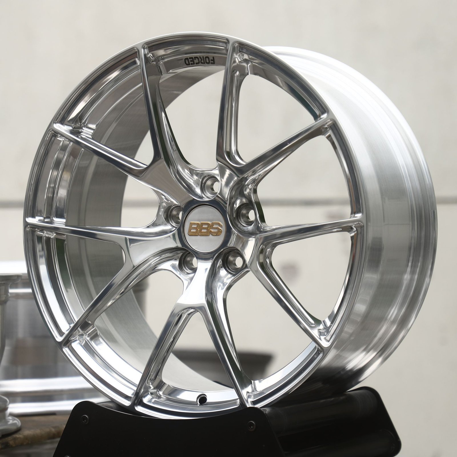 BMW M3 wheels – Polished 5 Split Y-Spoke (BBS-Style), front view
