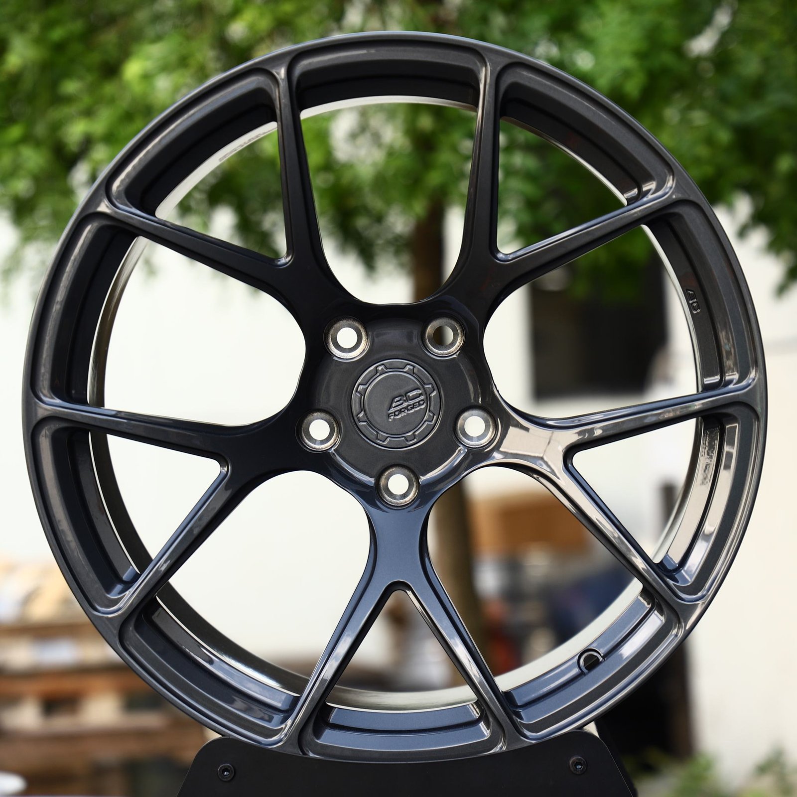Volkswagen Golf wheels – Gunmetal 5 Y-Spoke (BC Forged-Style), front view