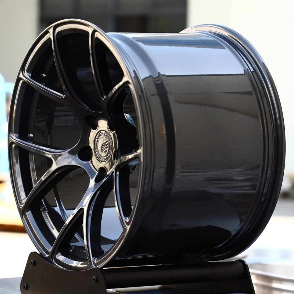 5x112 wheels – Gunmetal 5 Y-Spoke (BC Forged-Style), side view