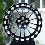 Belak-Style Black Machined Beadlock Milled-Ring Mesh Forged Drag Racing Wheels – Honda Civic / Ford Mustang Fitment (5-Lug)