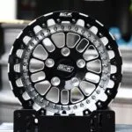 Belak-Style Gloss Black Milled Mesh Double-Row Beadlock Forged Drag Racing Wheels – Chevrolet Camaro / Ford Mustang Fitment (5-Lug)