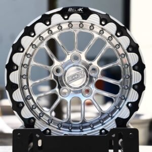 Belak-Style Polished Multi-Spoke Beadlock Forged Drag Racing Wheels – Ford Mustang / Camaro Fitment (5-Lug)