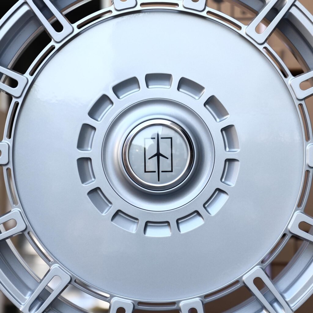 Mercedes-Benz E-Class W213 wheels – Matte Silver Slotted Turbine Disc, lip and barrel detail