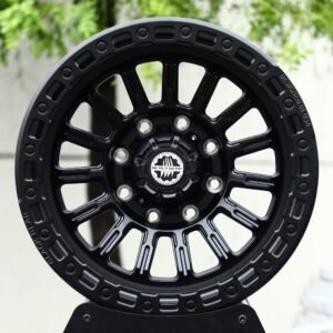 Black Bear-Style Matte Black 18-Spoke Off-Road Forged Wheels – Ford F-250 Super Duty / Ram 2500 Fitment (8-Lug)