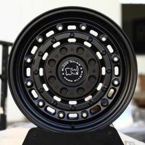 Black Rhino-Style Matte Black Oval-Slot Bolt Ring Off-Road Forged Wheels – Ford F-150 / Toyota Tacoma Fitment (6-Lug)