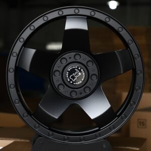 Black Rhino-Style Satin Black 5-Spoke Off-Road Forged Wheels – Toyota 4Runner / Tacoma Fitment (6-Lug)