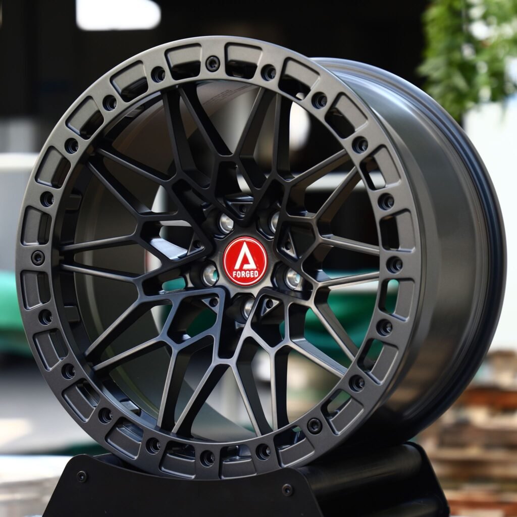 Audi RS5 wheels – Satin Black Mesh, angled view