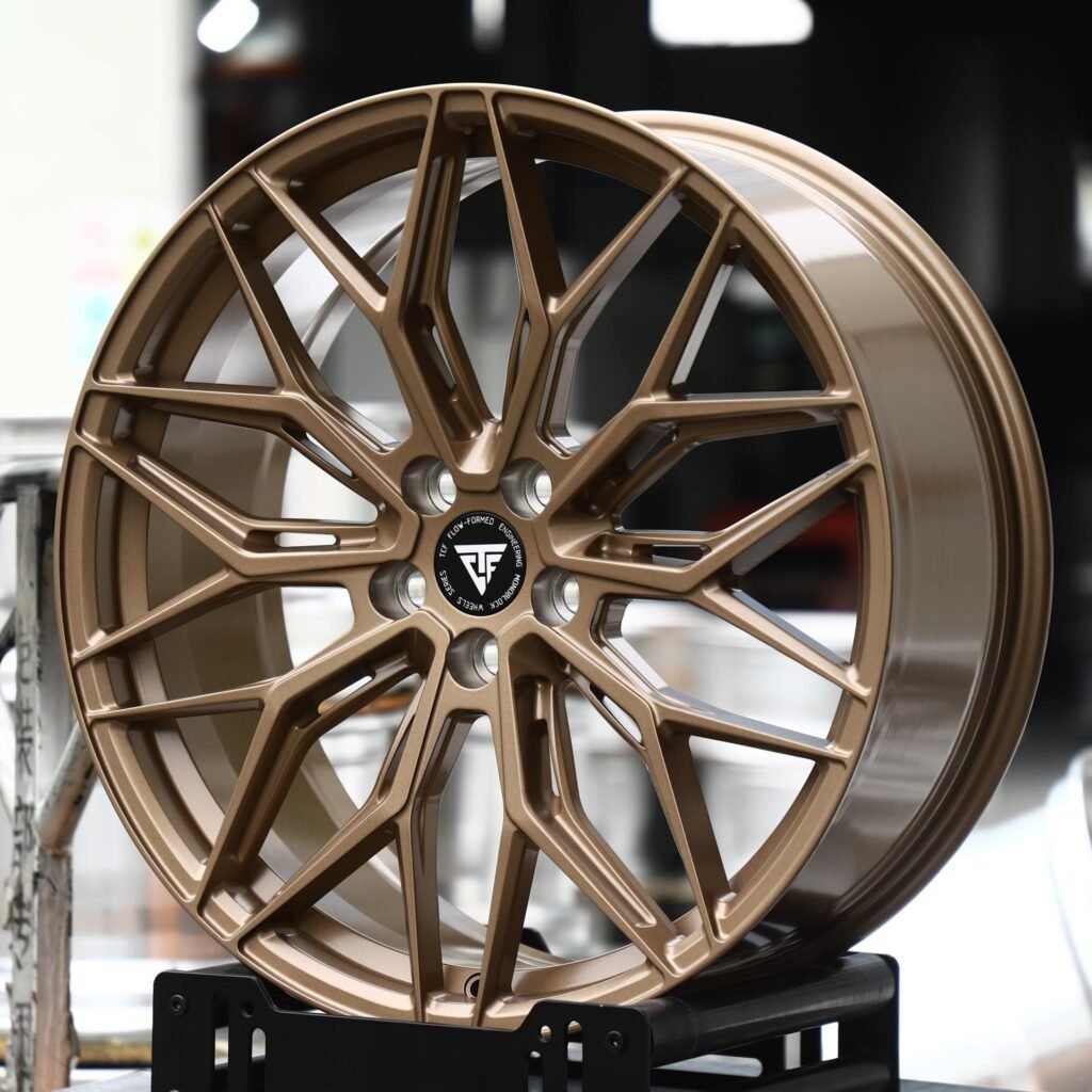 Audi RS5 wheels – Matte Bronze Y-Spoke Mesh, angled view