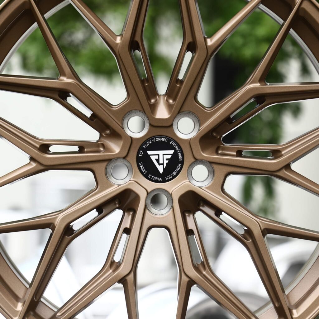 Audi A4 B9 wheels – Matte Bronze Y-Spoke Mesh, lip and barrel detail