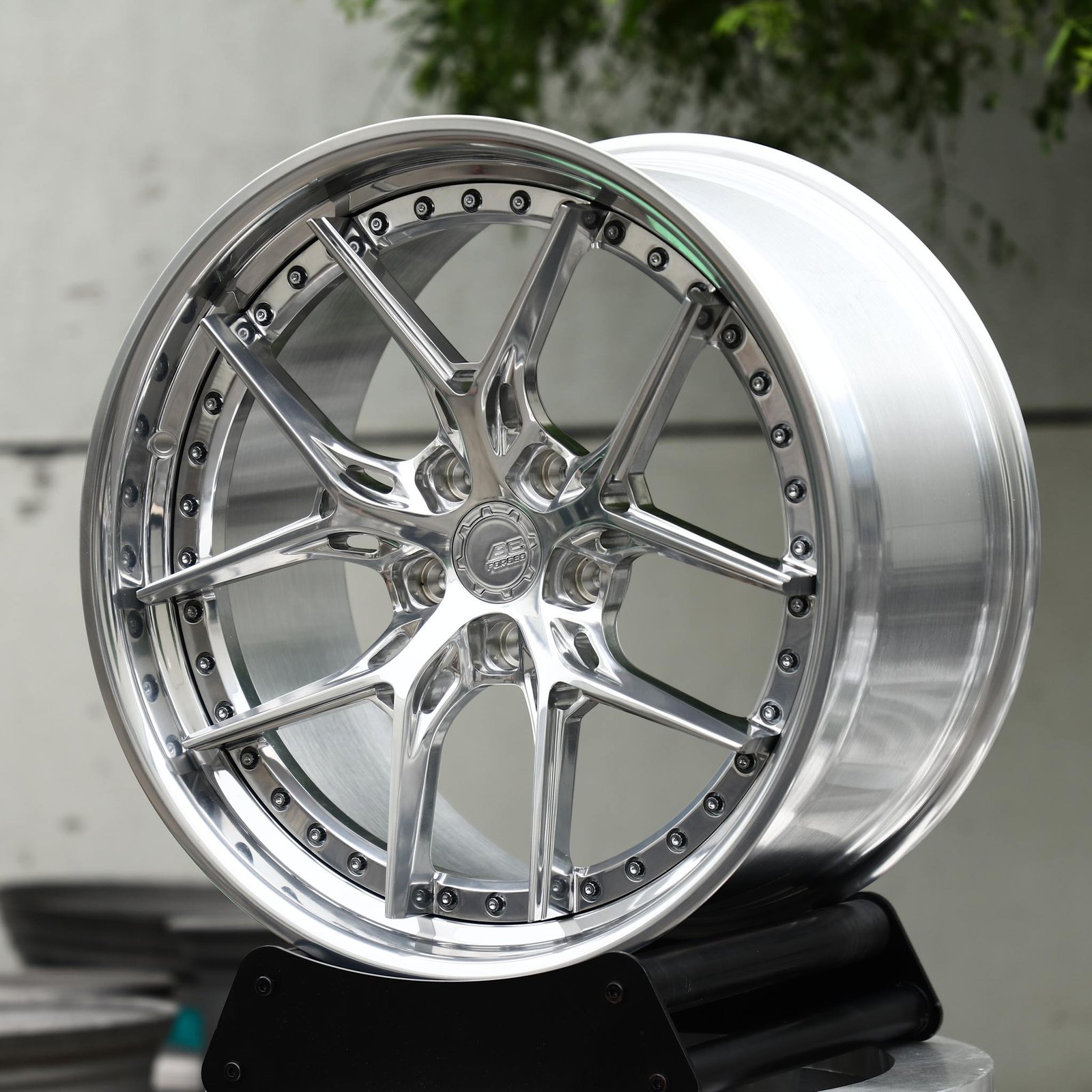 BMW M3 wheels – Polished 10 Y-Spoke 2-Piece Riveted Lip, front view