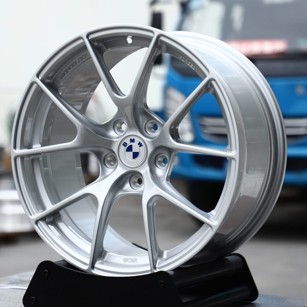 BMW X6 wheels – Bright Silver 10-Spoke (BMW OEM-Style), angled view