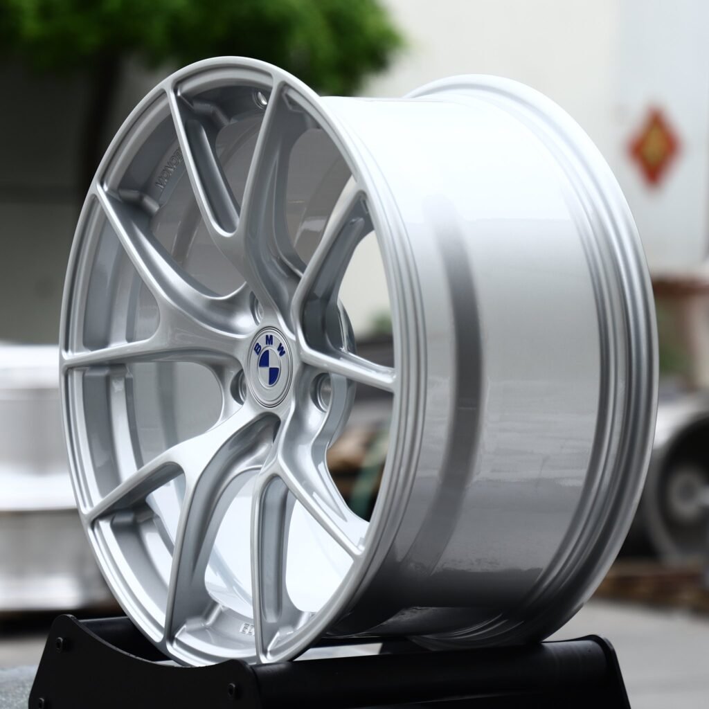 5x112 wheels – Bright Silver 10-Spoke (BMW OEM-Style), side view
