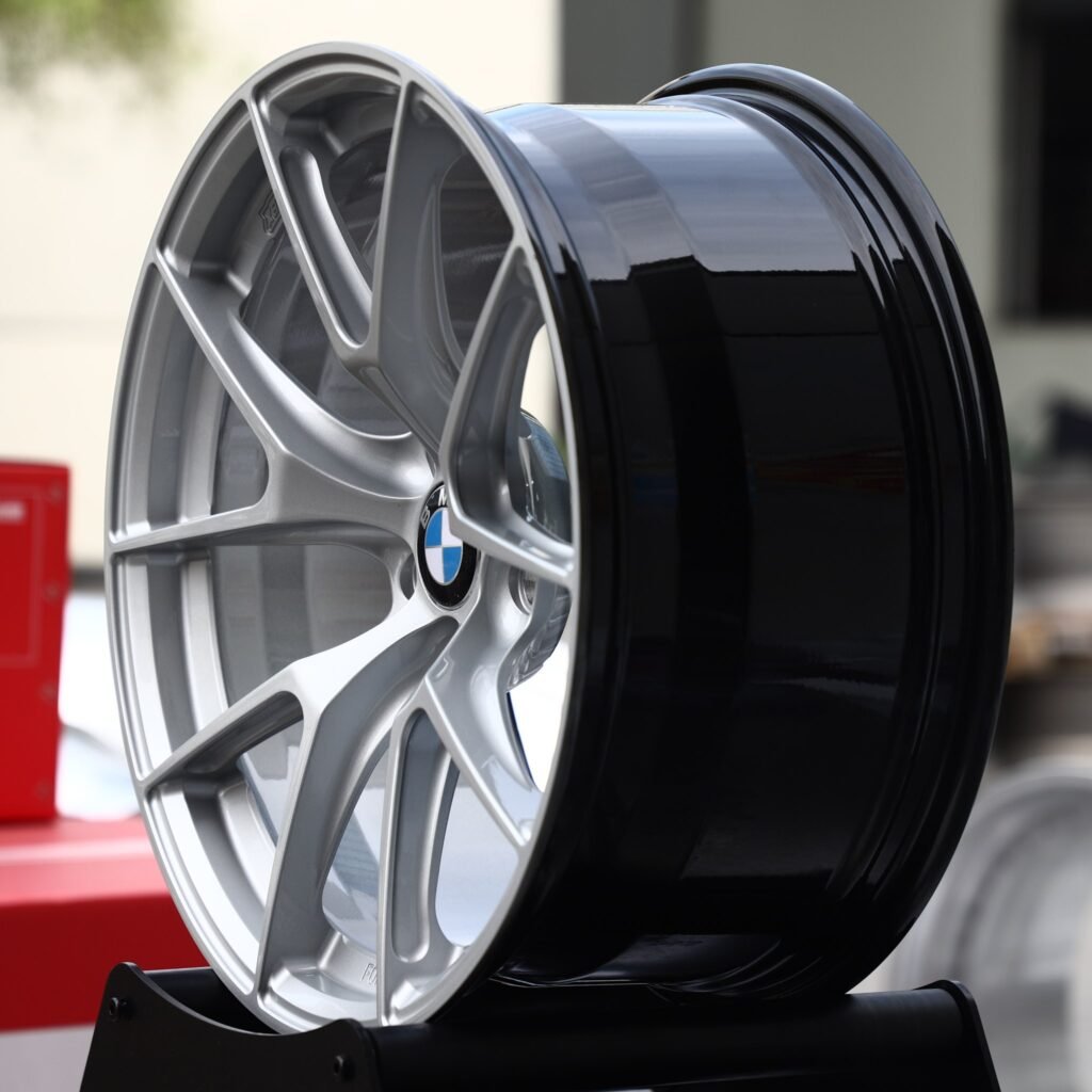 BMW 7 Series wheels – Bright Silver 5 Y-Spoke Concave (BMW OEM-Style), angled view