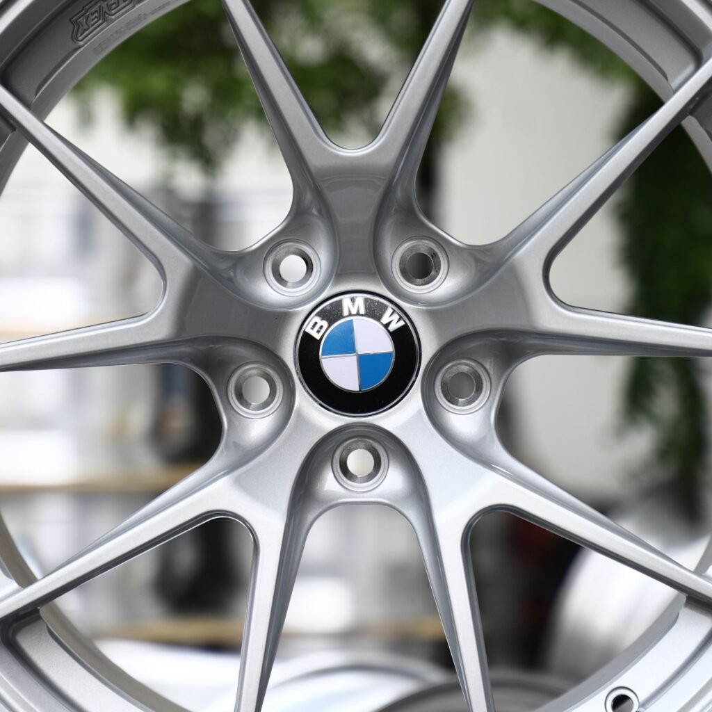 5x120 wheels – Bright Silver 5 Y-Spoke Concave (BMW OEM-Style), side view