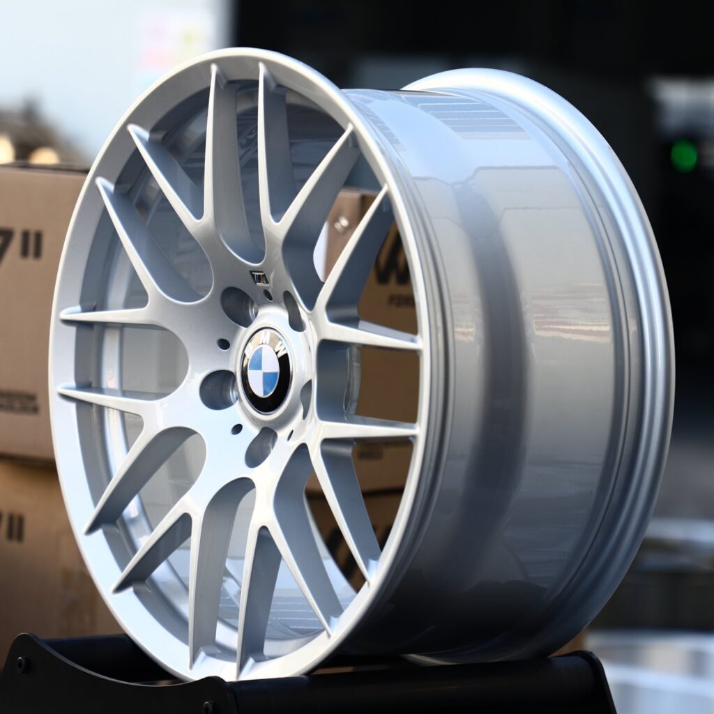 BMW X6 wheels – Bright Silver 8 Y-Spoke Mesh (BMW OEM-Style), angled view