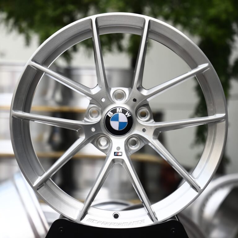 BMW M3 wheels – Brushed Silver 10-Spoke (BMW OEM-Style), front view