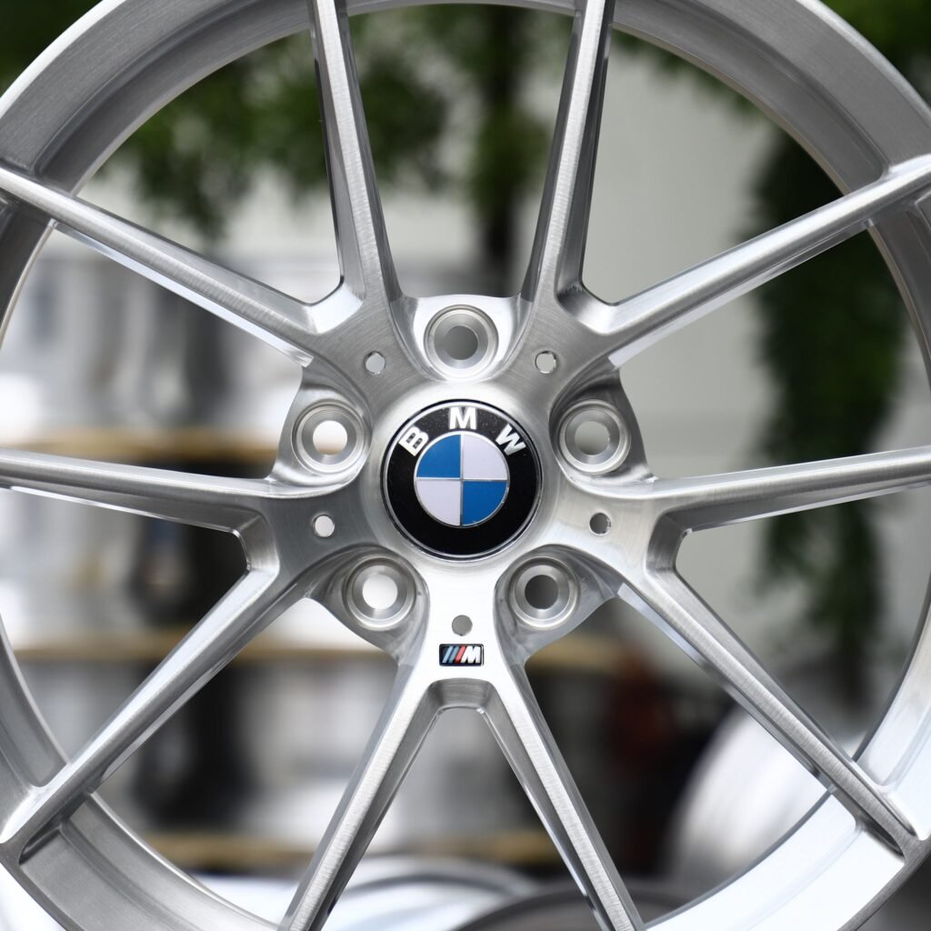 5x120 wheels – Brushed Silver 10-Spoke (BMW OEM-Style), side view