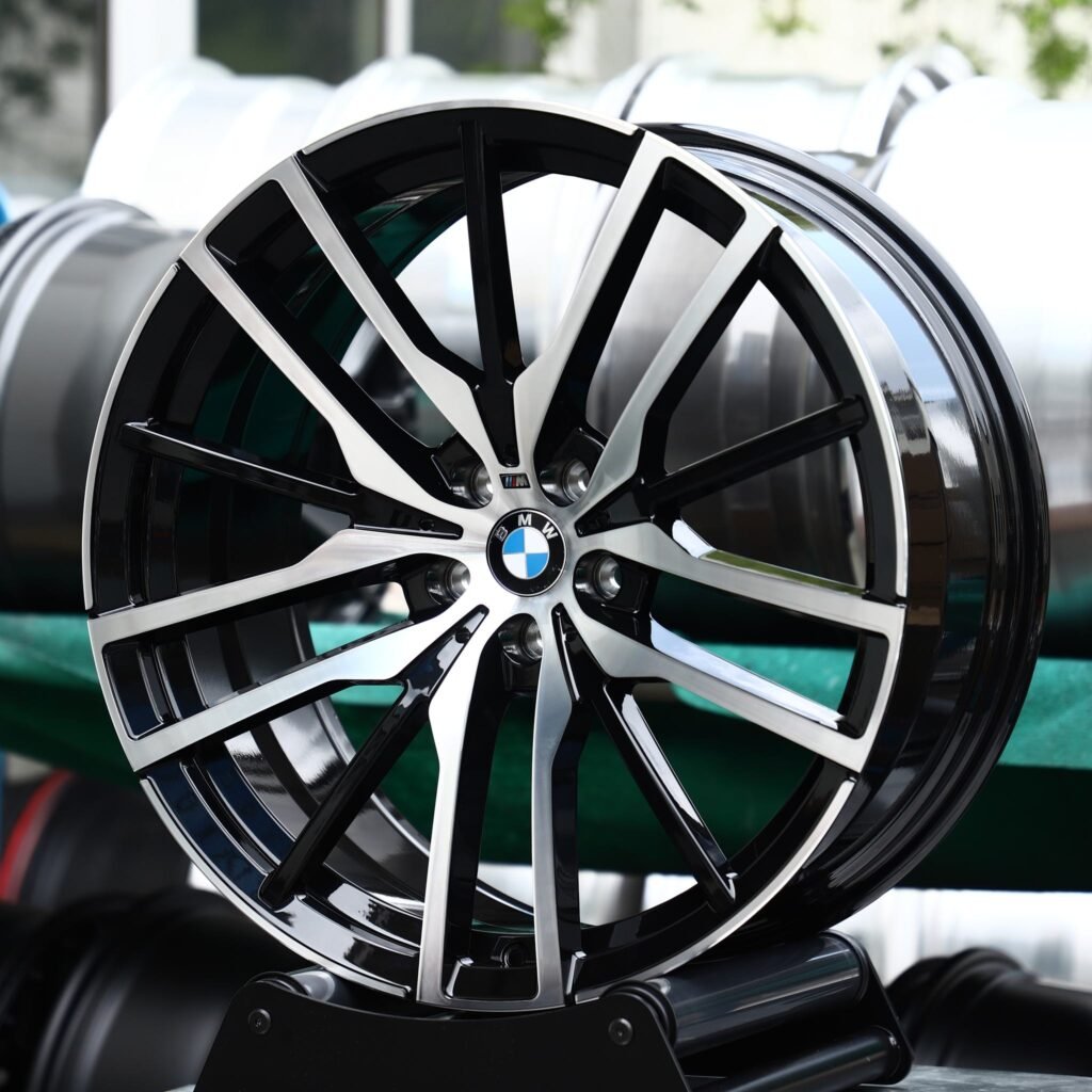 BMW X5 wheels – Gloss Black Machined Twin 10-Spoke (BMW OEM-Style), angled view