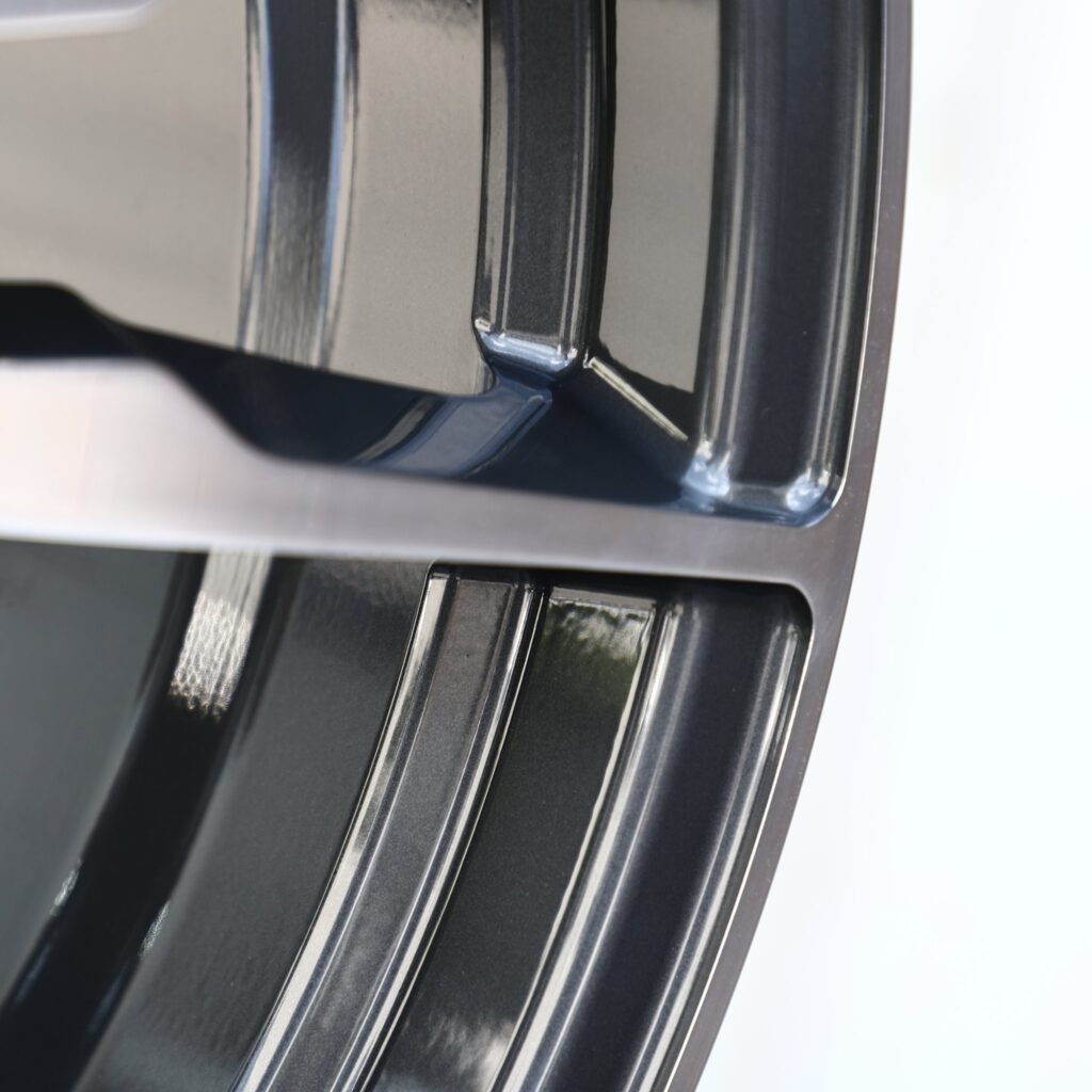 5x120 wheels – Gunmetal Machined 5 Double-Spoke (BMW OEM-Style), side view