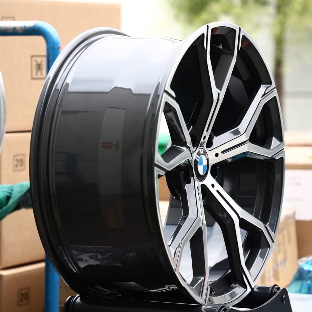 5x112 wheels – Gunmetal Machined 5 Y-Spoke (BMW OEM-Style), side view